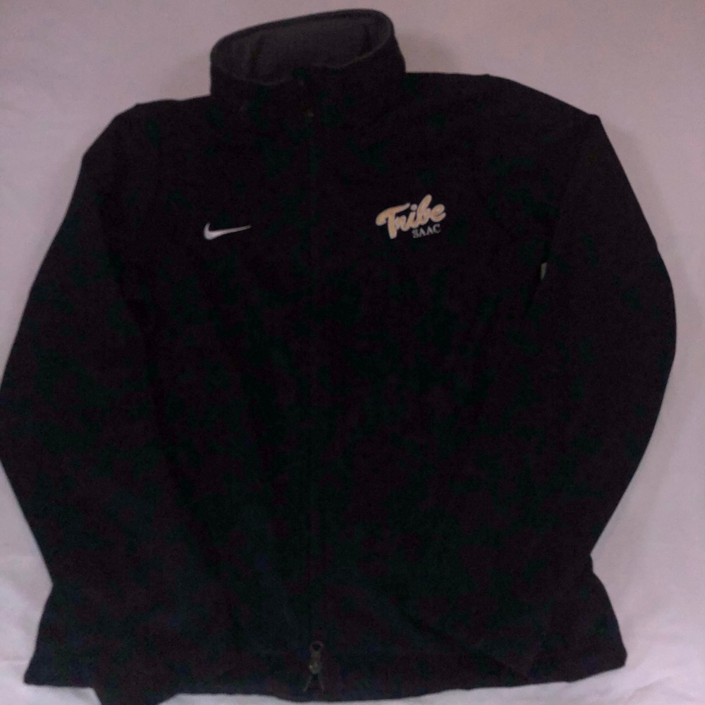 Nike Tribe SAAC Softshell Jacket Black Full Zip Fleece Lined Mens Medium